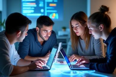 Employees participating in automation readiness workshop