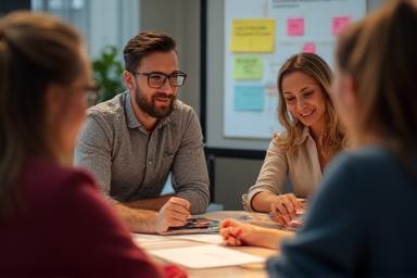 Interactive group activity in a soft skills workshop