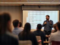 Facilitator leading in-person workshop